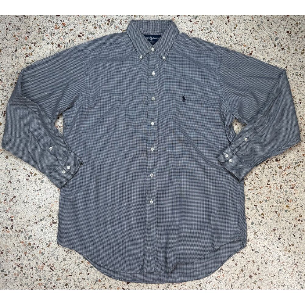 Ralph Lauren Yarmouth Vintage Button Down Long Sleeve Shirt Size 16 32/33